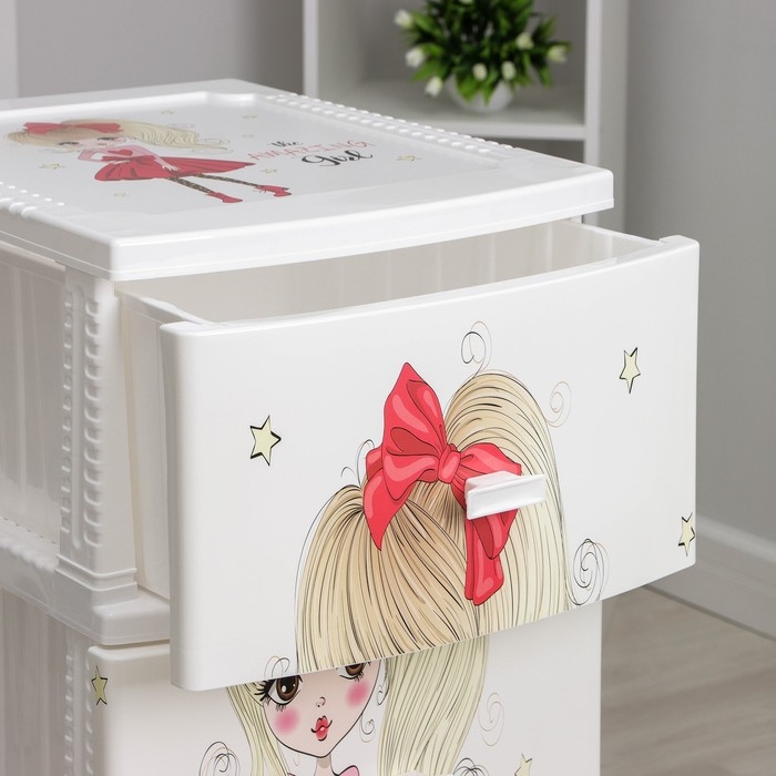 Комод детский 4-х секционный Росспласт «Красотка», 47×38,5 см, цвет белый Комод детский 4-х секционный Росспласт «Красотка», 47×38,5 см, цвет белый