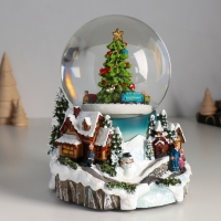 Сувенир полистоун водяной шар музыка, свет "Снежный город" крутится d=12 см 16х15,5х19,5 см 103344 Сувенир полистоун водяной шар музыка, свет "Снежный город" крутится d=12 см 16х15,5х19,5 см 103344