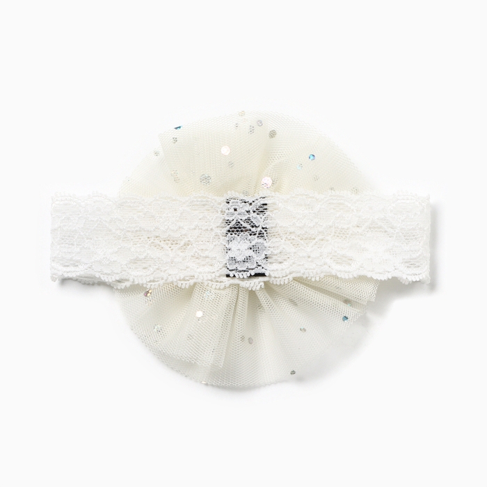 Повязка на голову Крошка Я Повязка на голову Крошка Я "Цветочек", 20 см, цвет кремовый