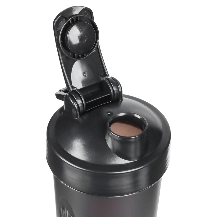 Шейкер, серия: CrossFit Max, Шейкер, серия: CrossFit Max, "Мастер К. Живу спортом 24/7", 600 мл, 9 х 21.5 см, черный
