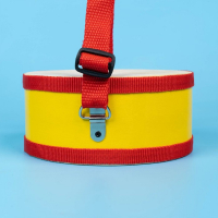 Игрушечный барабан, с палочками, на ленте, бумажная мембрана, размер: 15 &times; 15 &times; 7 см