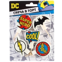 Свеча для торта "С Днем Рождения!", 5 штук, Супергерои Свеча для торта "С Днем Рождения!", 5 штук, Супергерои