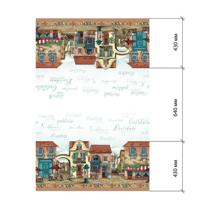 Скатерть &laquo;Этель: Италия&raquo;, 180 &times; 150 см, хлопок 100 %, саржа, 190 г/м&sup2;