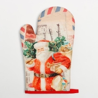 Кухонный новогодний набор Доляна"Новый Год", фартук 70х80 см, прихватка17х17см,варежка-прихватка 26х16см Кухонный новогодний набор Доляна"Новый Год", фартук 70х80 см, прихватка17х17см,варежка-прихватка 26х16см