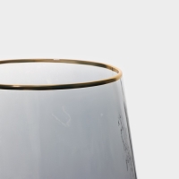 Набор стаканов стеклянных Magistro &laquo;Дарио&raquo;, 450 мл, 10&times;11,5 см, 6 шт, цвет графит