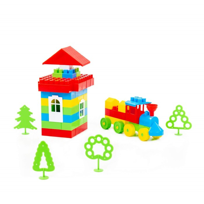 Конструктор &laquo;Строитель&raquo;, 66 деталей, в мешке