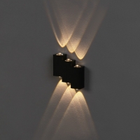 Светильник фасадный «Луч», FSD-011, 6 Вт, 3000К, 3 луча, IP65, 220 В, металл, черный Светильник фасадный «Луч», FSD-011, 6 Вт, 3000К, 3 луча, IP65, 220 В, металл, черный