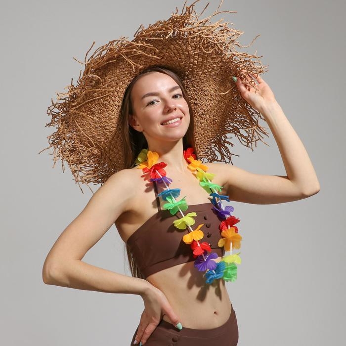 Ожерелье гавайское &laquo;Пушистик&raquo;, многоцветное