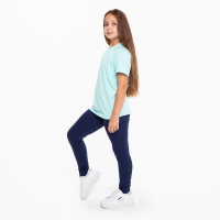 Леггинсы для девочки (термо), цвет синий/меланж, рост 110 см