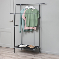 Вешалка - стойка напольная для одежды Доляна, напольная, 2 перекладины, 160&times;45&times;169 см, цвет чёрный