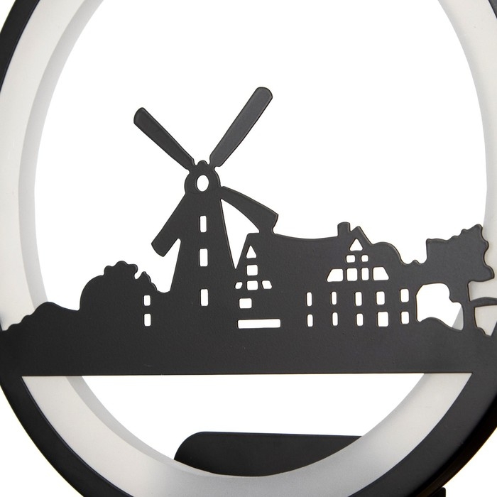 Бра 2496/1 LED 15Вт 4000К черный 24х24х30 см