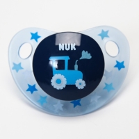 Соска-пустышка ортодонтическая, силикон, от 6 мес., ADORE, в контейнере &laquo;Трактор&raquo;