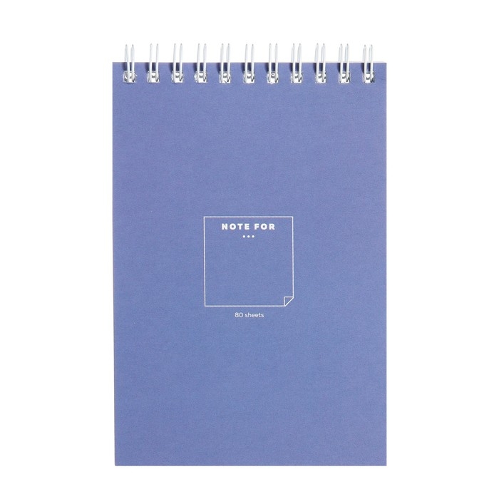 Блокнот А6, 80 листов в клетку на гребне Pastel tint, обложка мелованный картон, блок офсет 60 г/м2, МИКС