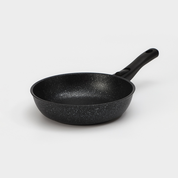 Сковорода, d=24 см, съёмная ручка, стеклянная крышка, антипригарное покрытие, цвет тёмный мрамор Сковорода, d=24 см, съёмная ручка, стеклянная крышка, антипригарное покрытие, цвет тёмный мрамор