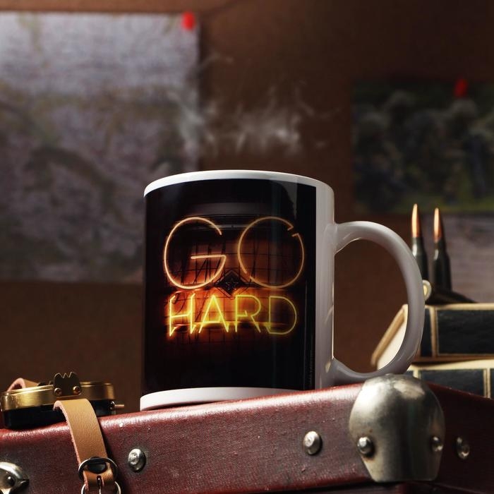 Кружка «С 23 февраля. Go Hard», с нанесением Кружка «С 23 февраля. Go Hard», с нанесением