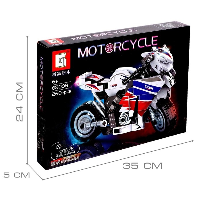 Конструктор мотоцикл Motorcycle, 260 деталей 6+ Конструктор мотоцикл Motorcycle, 260 деталей 6+