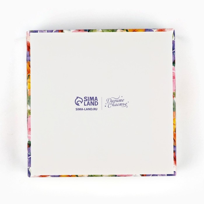 Коробка для кондитерских изделий &laquo;Цветочная поляна&raquo;, 10 х 10 х 10 см