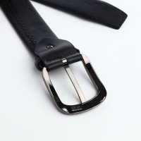 Ремень мужской, ширина 3,5 см, винт, пряжка металл, цвет чёрный Ремень мужской, ширина 3,5 см, винт, пряжка металл, цвет чёрный