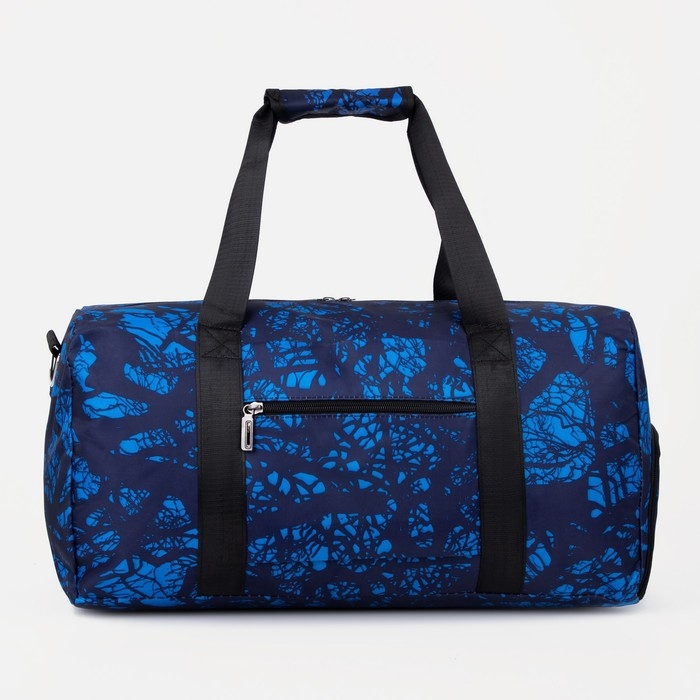 Сумка спортивная на молнии, наружный карман, средний размер, цвет синий Сумка спортивная на молнии, наружный карман, средний размер, цвет синий