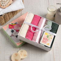 Набор махровых салфеток "So pretty" 30х30 см -5шт, 100% хл, 340гр/м2 Набор махровых салфеток "So pretty" 30х30 см -5шт, 100% хл, 340гр/м2