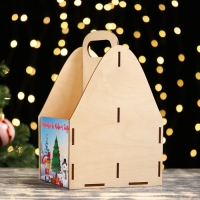 Ящик под пиво "Счастья в Новом году!" темный фон Ящик под пиво "Счастья в Новом году!" темный фон