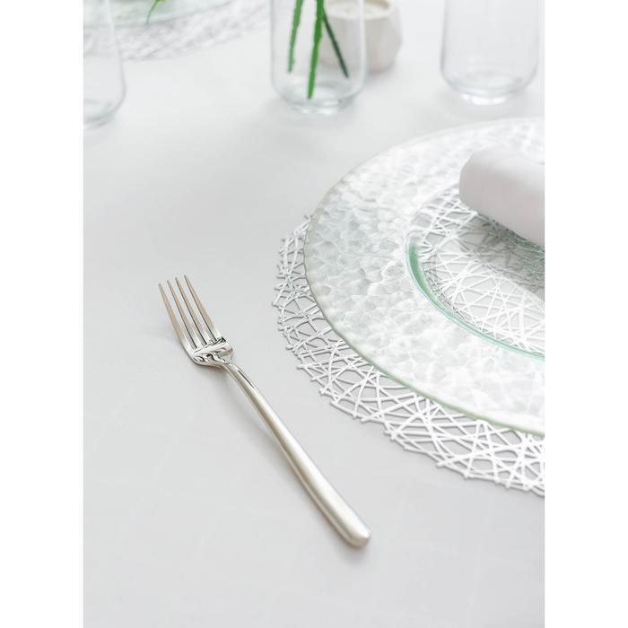 Салфетки сервировочные на стол Доляна &laquo;Соломка&raquo;, d=38 см, 4 шт, цвет серебряный