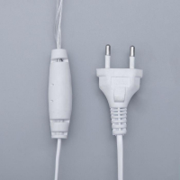 Гирлянда &laquo;Бахрома&raquo; 4 &times; 0.6 м, IP44, прозрачная нить, 180 LED, свечение тёплое белое, 8 режимов, 220 В