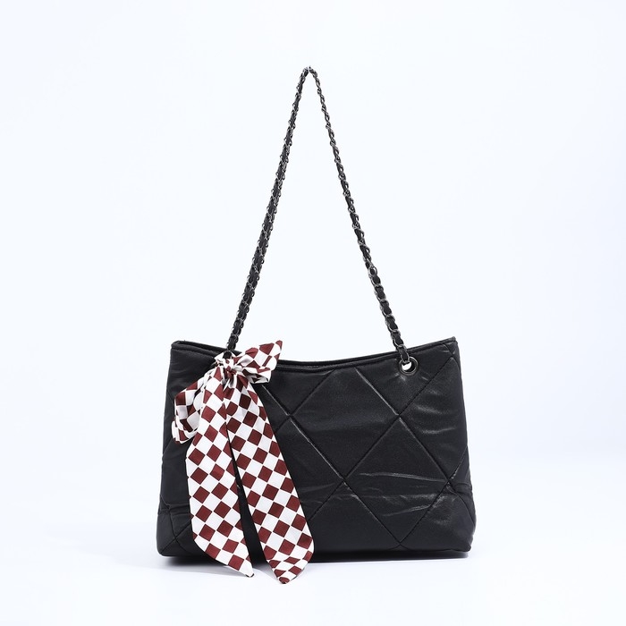 Сумка-шопер женская на молнии, цвет чёрный