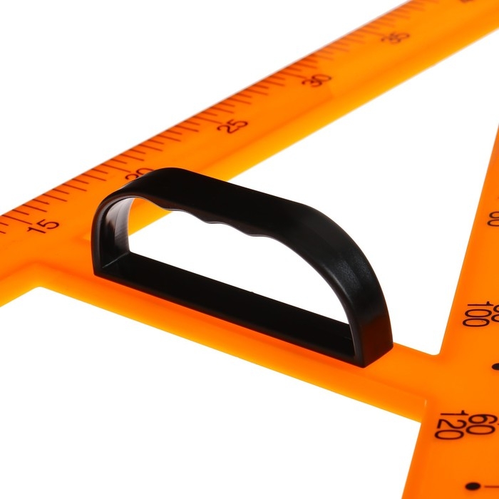 Треугольник для школьной доски, с держателем, прямоугольный, 30° Треугольник для школьной доски, с держателем, прямоугольный, 30°