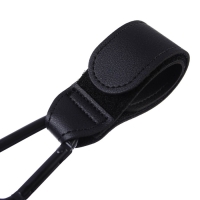 Карабин для сумок на коляску, на липучке, экокожа, цвет черный Карабин для сумок на коляску, на липучке, экокожа, цвет черный