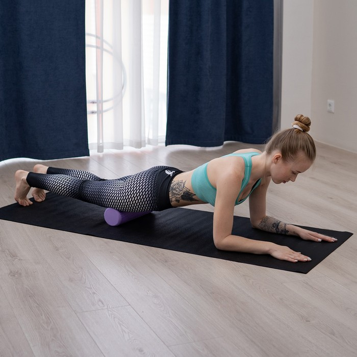 Ролик массажный Sangh, 30х9 см, цвет фиолетовый