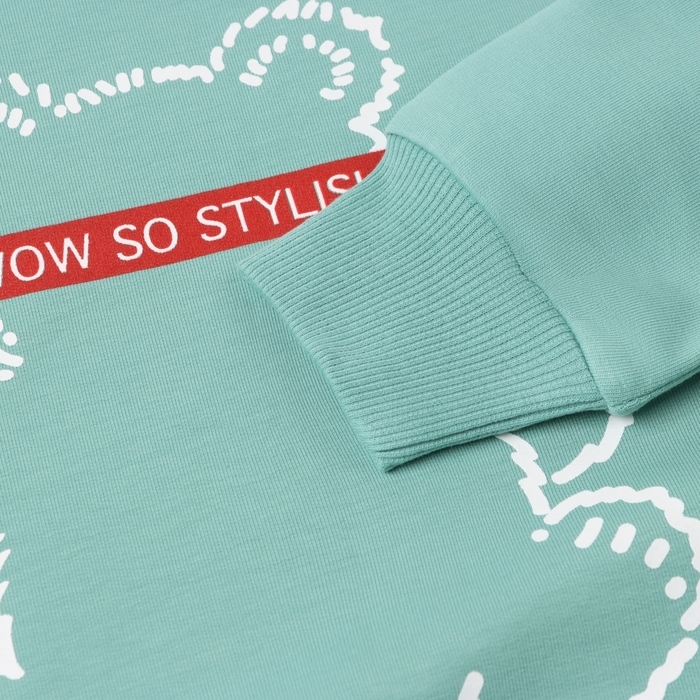 Комплект для девочки (джемпер, брюки), цвет пыльная мята, рост 116 см