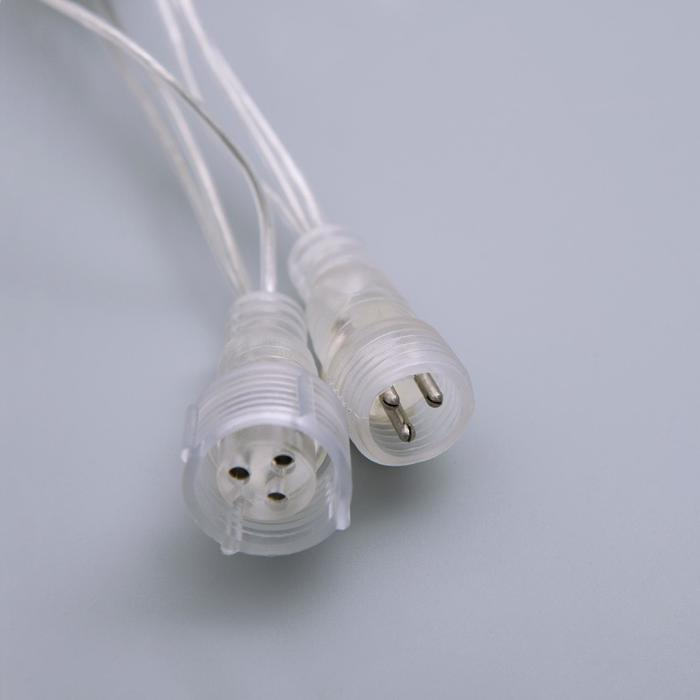 Гирлянда &laquo;Бахрома&raquo; 3 &times; 0.6 м, IP44, УМС, прозрачная нить, 160 LED, свечение мульти, 220 В