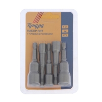 Набор бит с торцевыми головками ТУНДРА, CrV, магнит, 6-8-10-12-13 х 65 мм, 5 шт. Набор бит с торцевыми головками ТУНДРА, CrV, магнит, 6-8-10-12-13 х 65 мм, 5 шт.