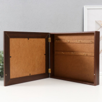 Ключница "Белые цветы" венге 26х31 см МИКС