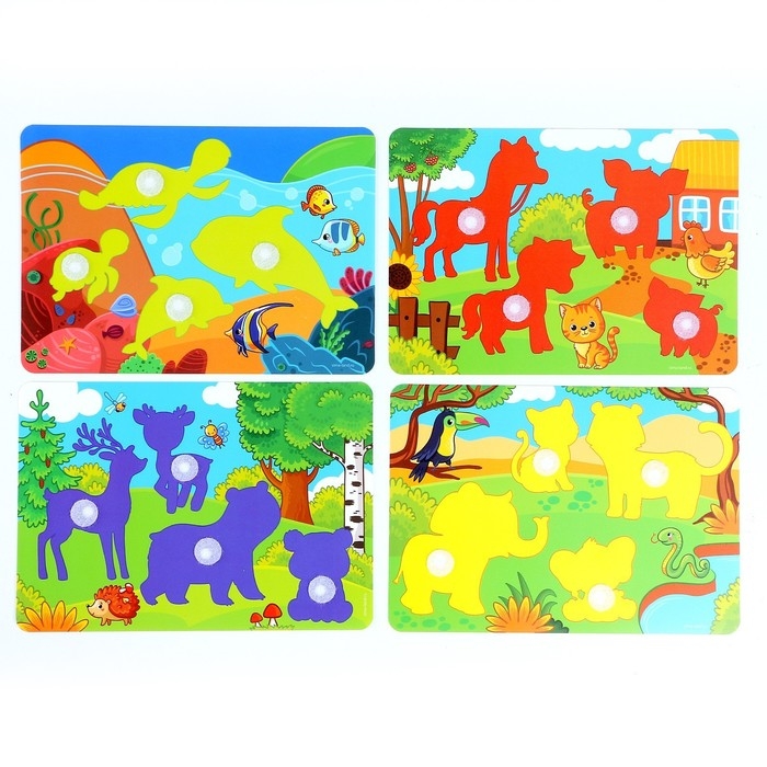 Развивающая игра на липучках &laquo;&lrm;Изучаем животных. Мамы и малыши&raquo;&lrm;