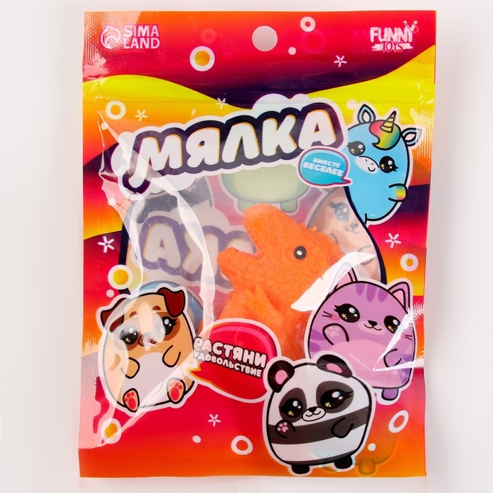 Антистресс сквиш мялка &laquo;Зверушки мини&raquo;, в пакете, с песком, микс, тянучка