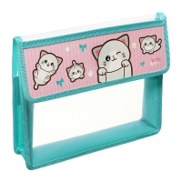 Папка для тетрадей А5 (230 х 190 х 50 мм), с клапаном на липучке, пластик/текстиль, Calligrata, "Котики"