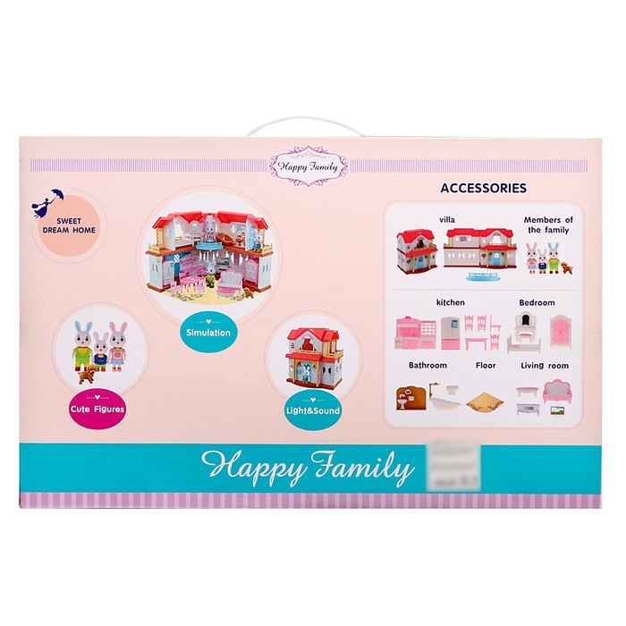 Дом для кукол с набором животных &laquo;Семья кроликов&raquo; и питомцем, свет, звук