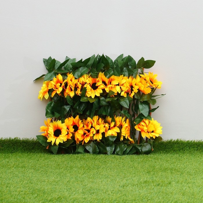 Ограждение декоративное, 110 &times; 40 см, &laquo;Подсолнухи&raquo;, Greengo