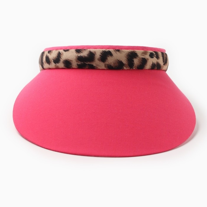 Козырёк женский MINAKU Козырёк женский MINAKU "Leopard" цвет розовый, р-р 56-58