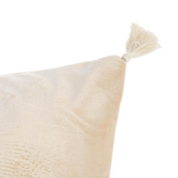 Наволочка декоративная с кисточками Этель цвет молочный, 45х45 см, полиэстер, велюр Наволочка декоративная с кисточками Этель цвет молочный, 45х45 см, полиэстер, велюр