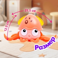 Каталка музыкальная &laquo;Осьминог&raquo;, свет, звук, цвет оранжевый