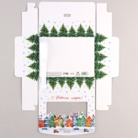 Коробка новогодняя складная &laquo;Новогодний город&raquo; 16.5 х 12.5 х 5 см, Новый год