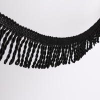 Тесьма декоративная &laquo;Бахрома&raquo;, 55 мм, 10 &plusmn; 0,5 м, цвет чёрный