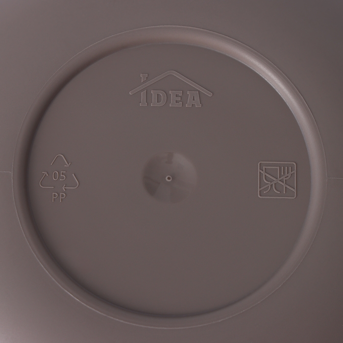 Кашпо для цветов со вставкой &laquo;Стив&raquo;, 650 мл, d=11,5 см, h=10,5 см, цвет французский серый