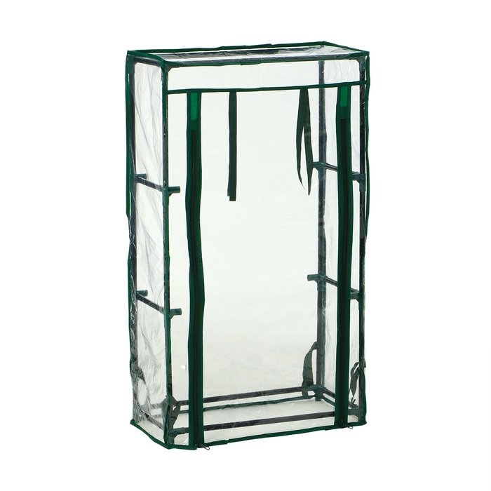 Парник-стеллаж, 3 полки, 80 &times; 24 &times; 46 см, металлический каркас d = 12 мм, чехол плёнка 80 мкм, Greengo