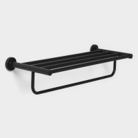 Полка для ванной St&ouml;lz Loft basic, с держателем для полотенец, цвет чёрный