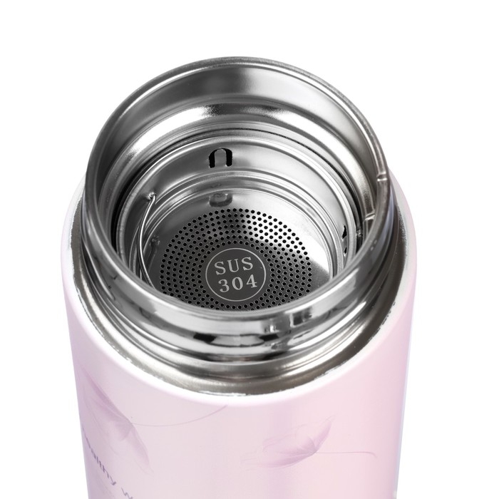 Термос, серия: Basic, "Цветочки", 450 мл, сохраняет тепло до 12 ч