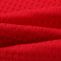 Набор кухонных полотенец Доляна, цв. бордовый, 35х60 см - 4шт, 100% хл, вафля 220 г/м2